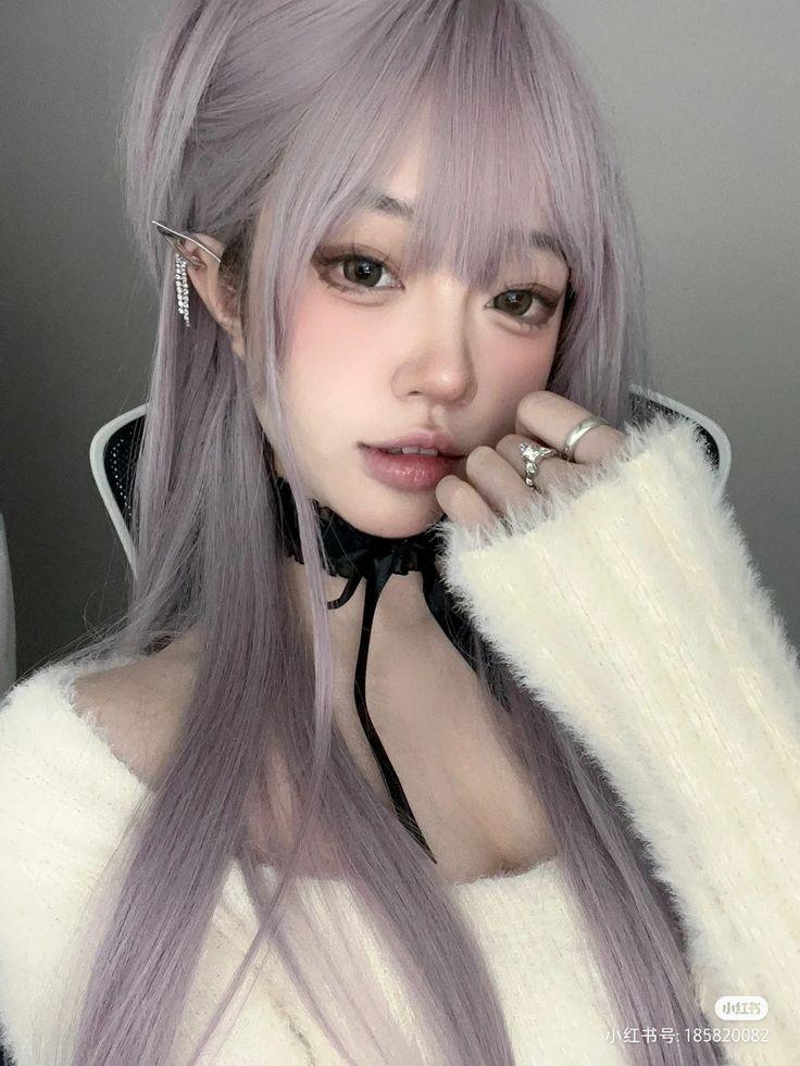 tóc màu tím khói