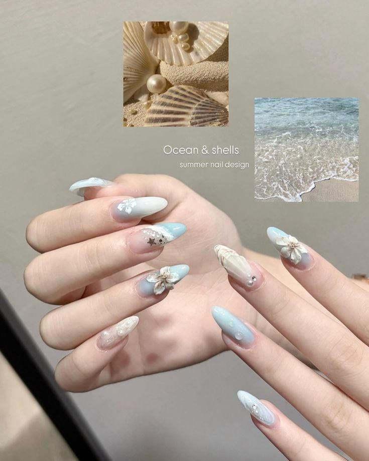 nail loang vân biển