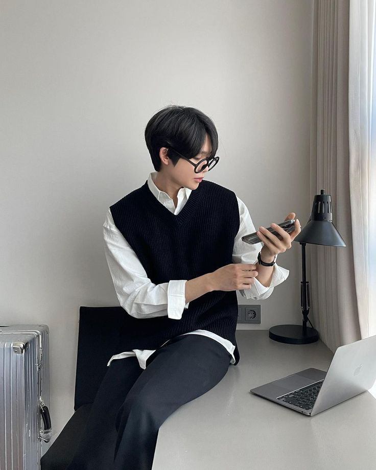 phối đồ với áo gile