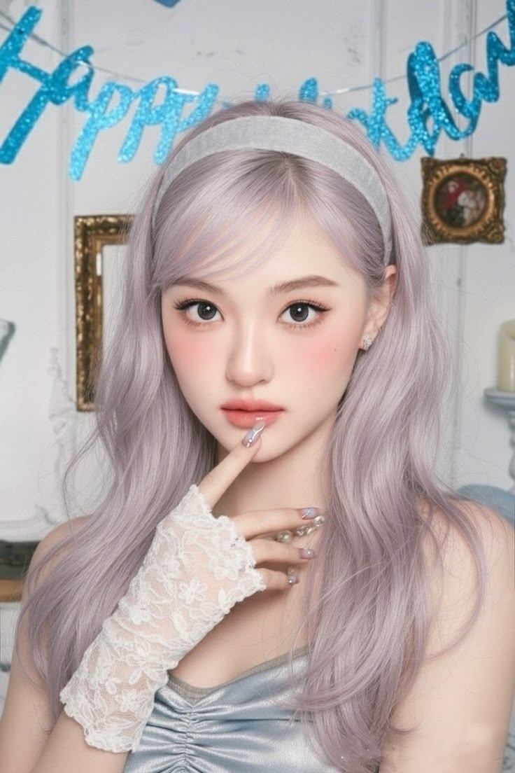 tóc màu tím khói