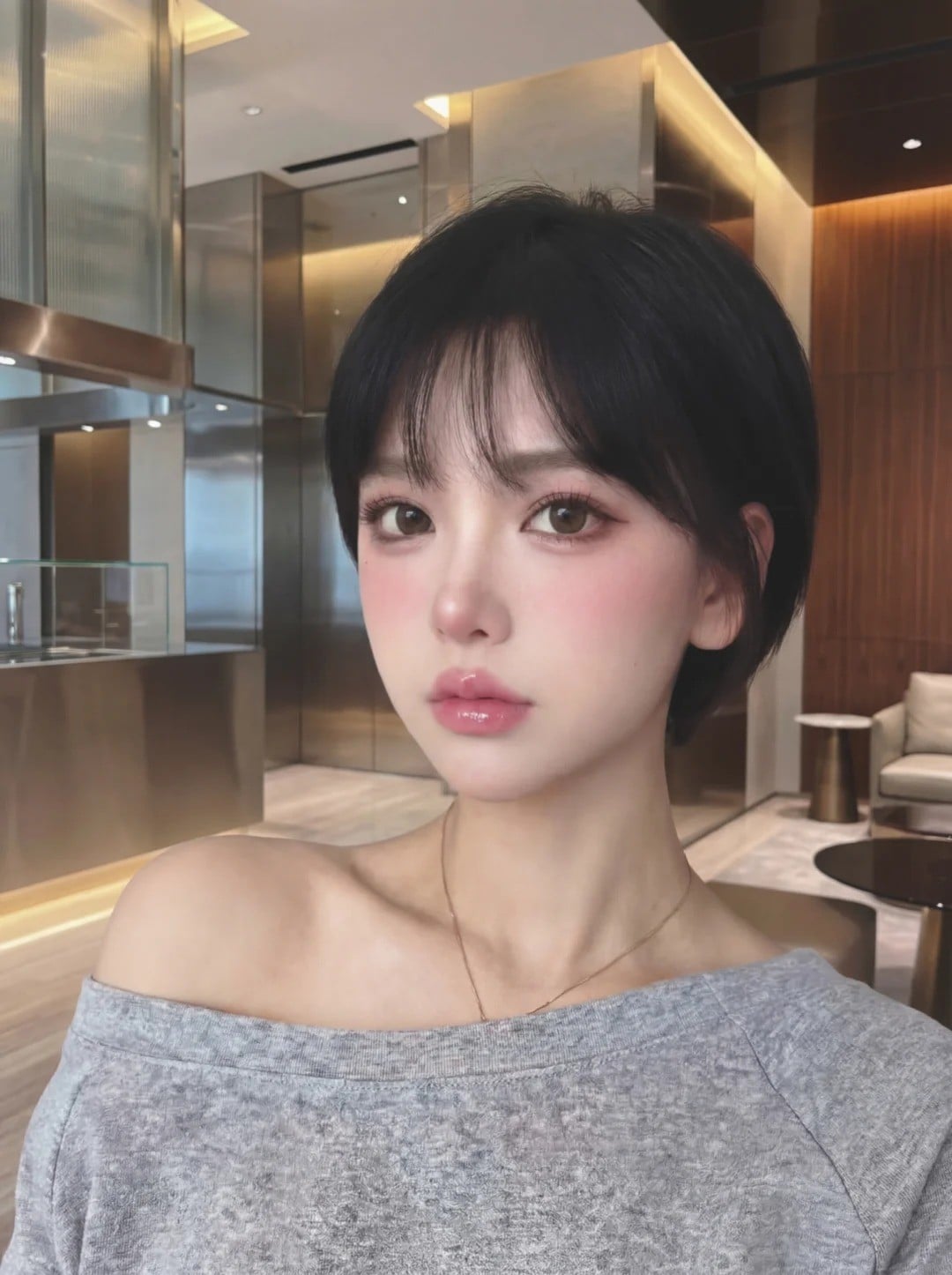 tóc bob ngắn cho mặt tròn