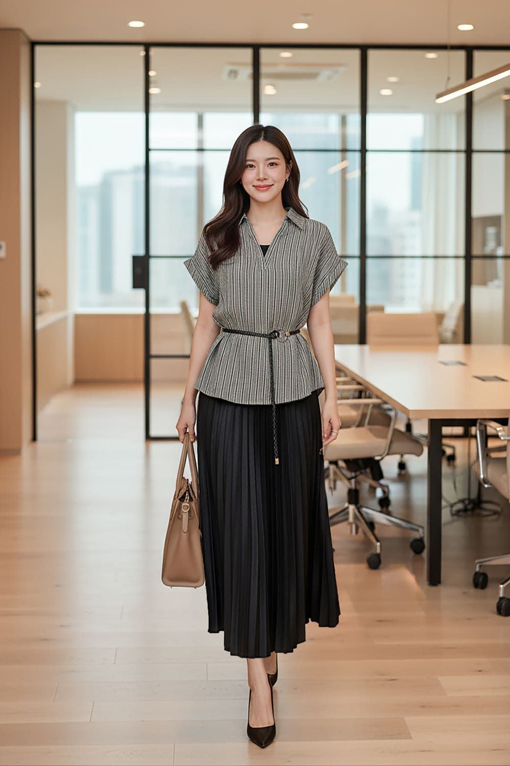 béo bụng nên mặc váy gì