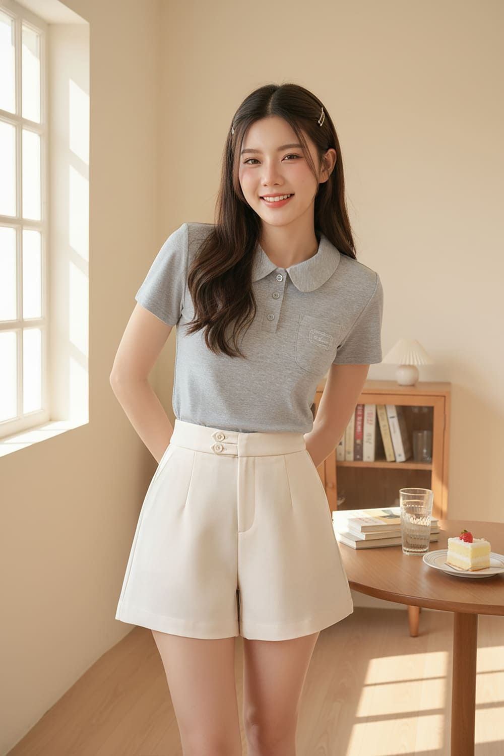 quần short cạp cao