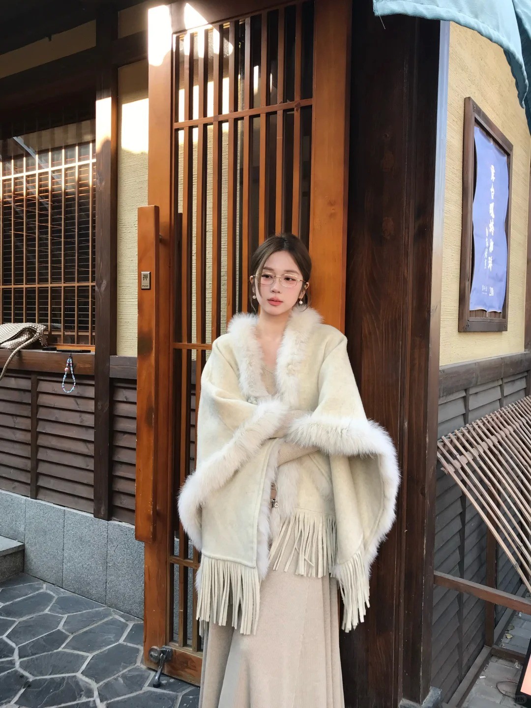 Áo choàng len dài