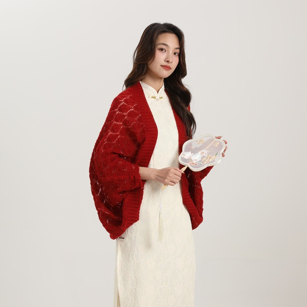 Áo choàng len mỏng