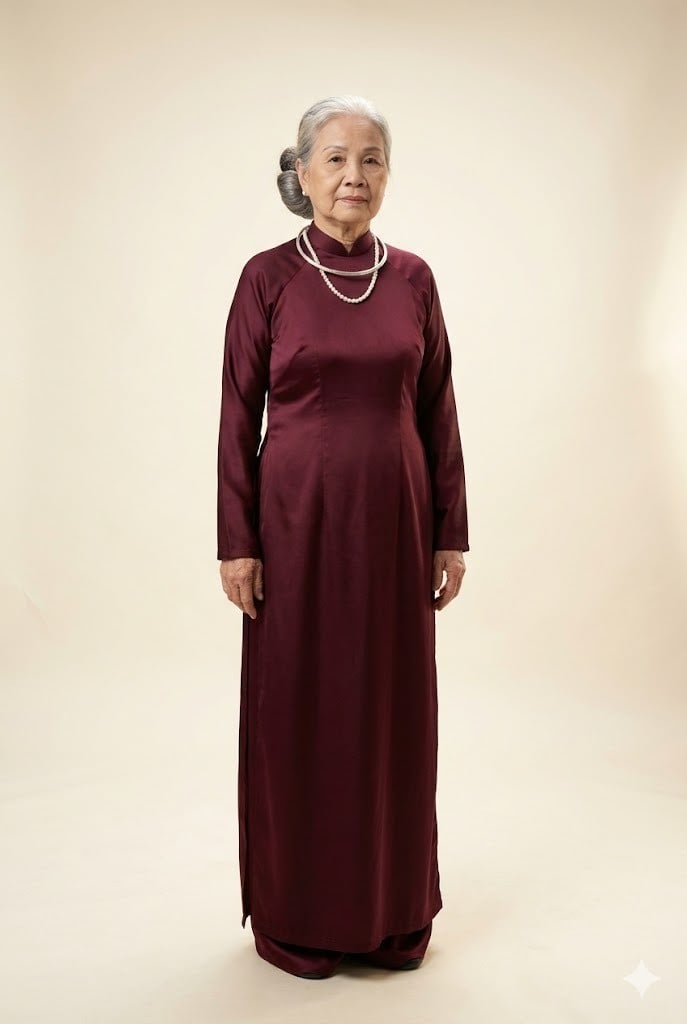 Mẫu áo dài lụa mềm mại