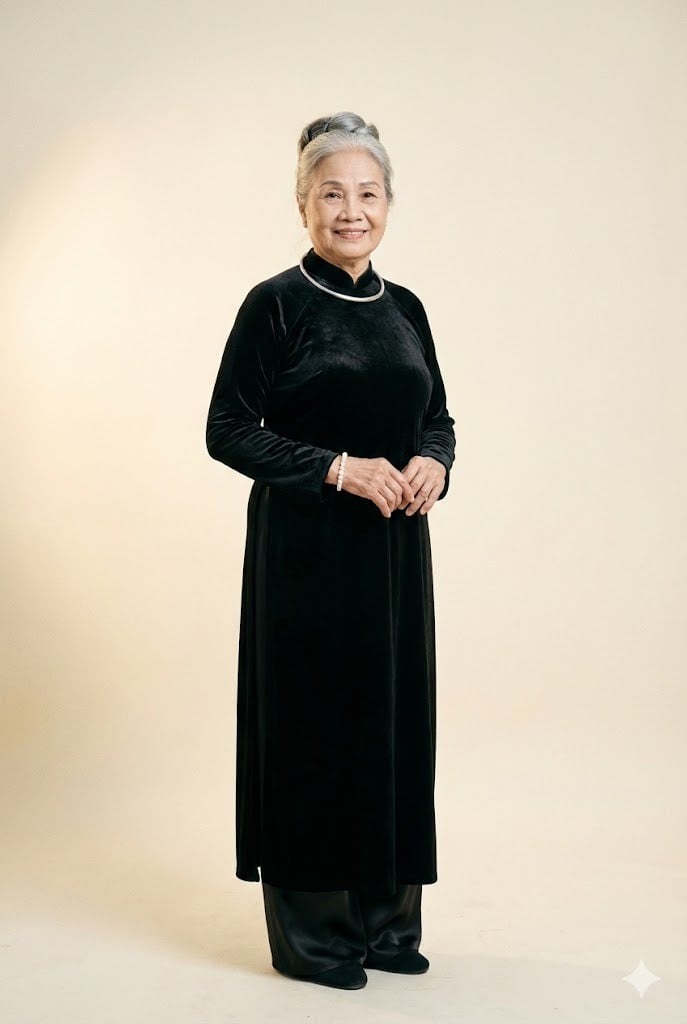 Mẫu áo dài nhung sang trọng