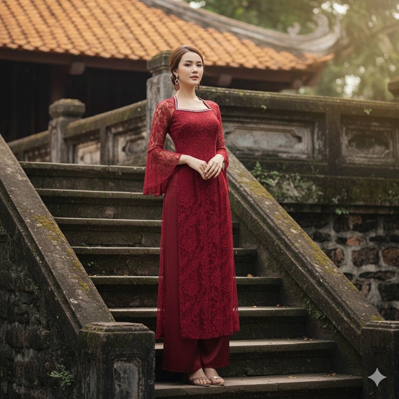 Vì sao áo dài cổ vuông lại được yêu thích đến thế?