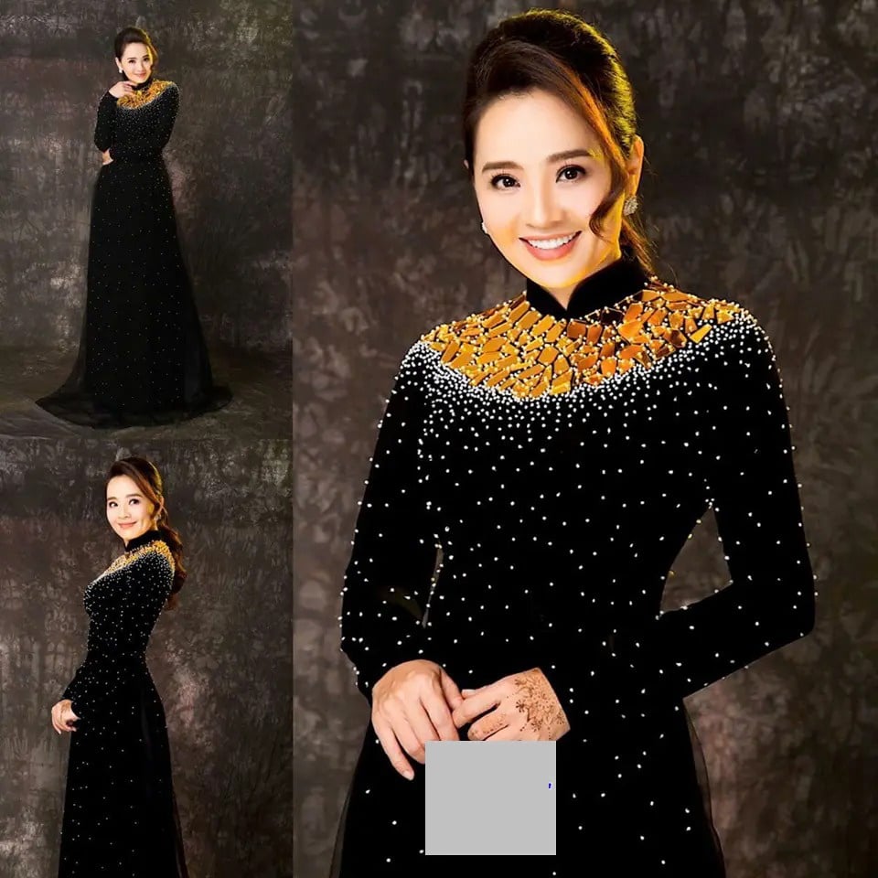 Sức hút vượt thời gian của những mẫu áo dài đính đá sang trọng