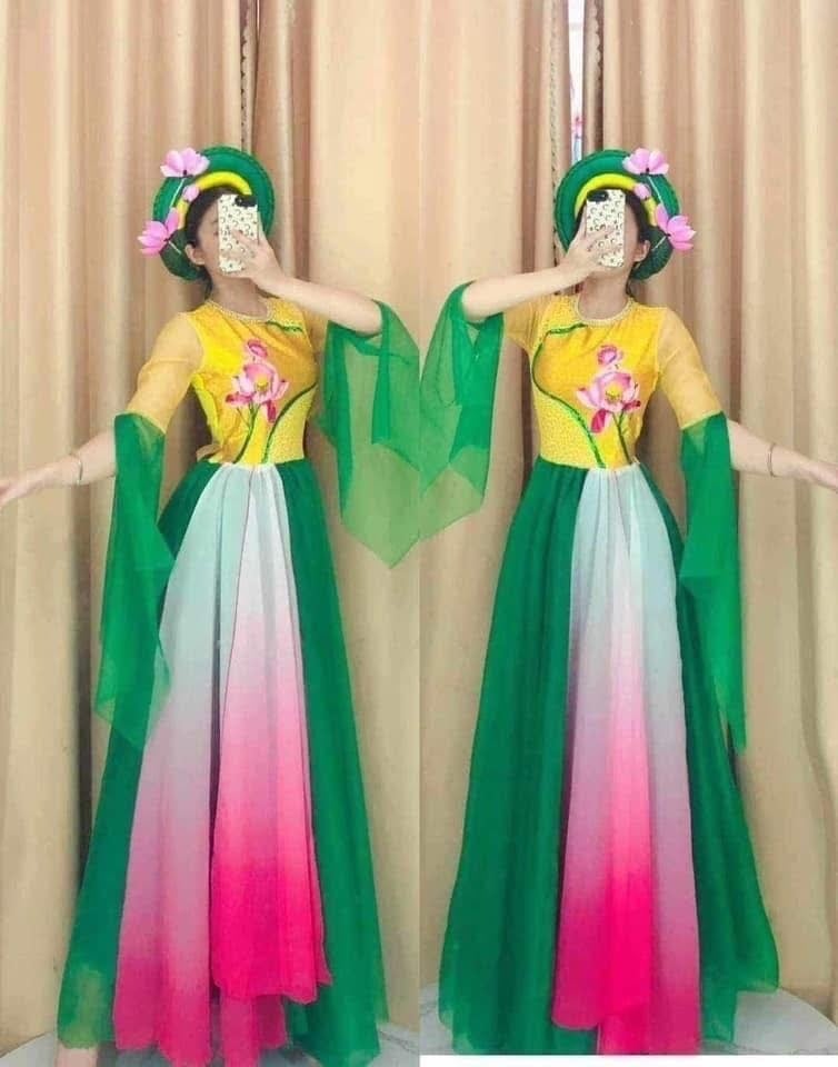10. Áo dài múa phối màu ombre nghệ thuật