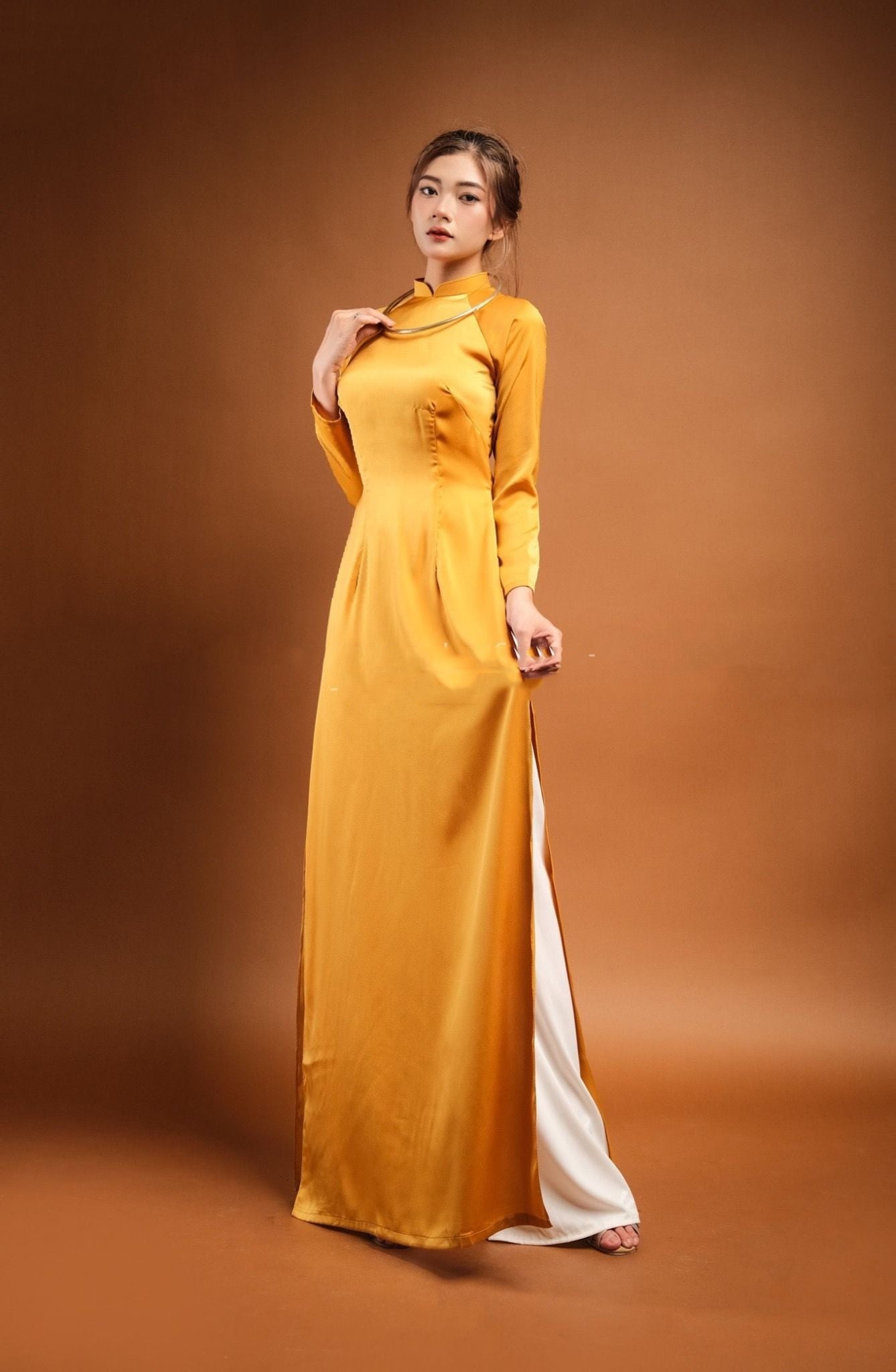 áo dài phi bóng đẹp