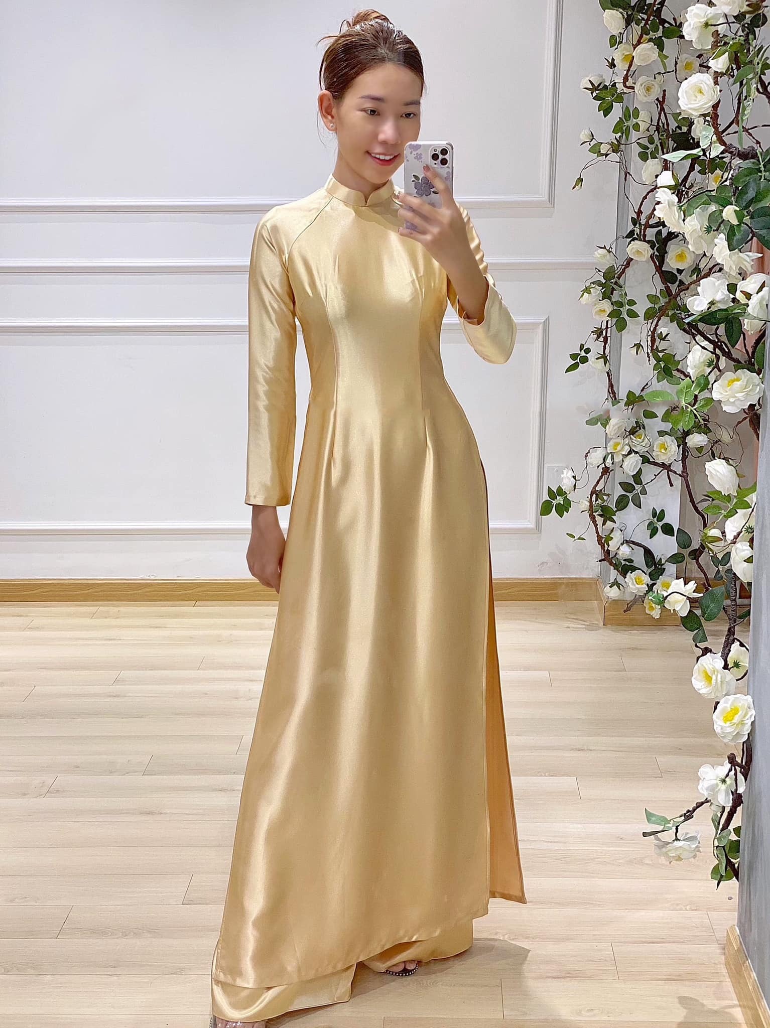 áo dài phi bóng đẹp