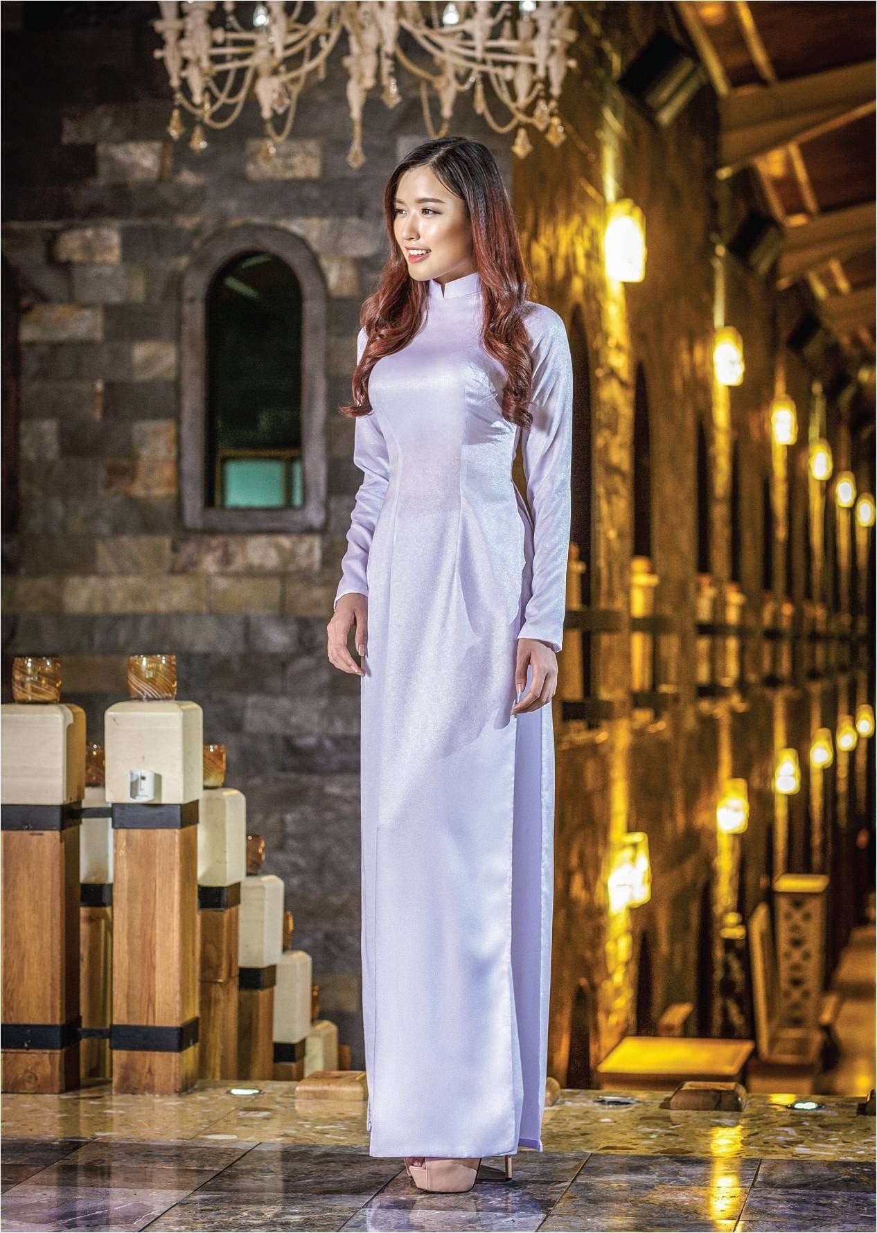 áo dài phi bóng đẹp