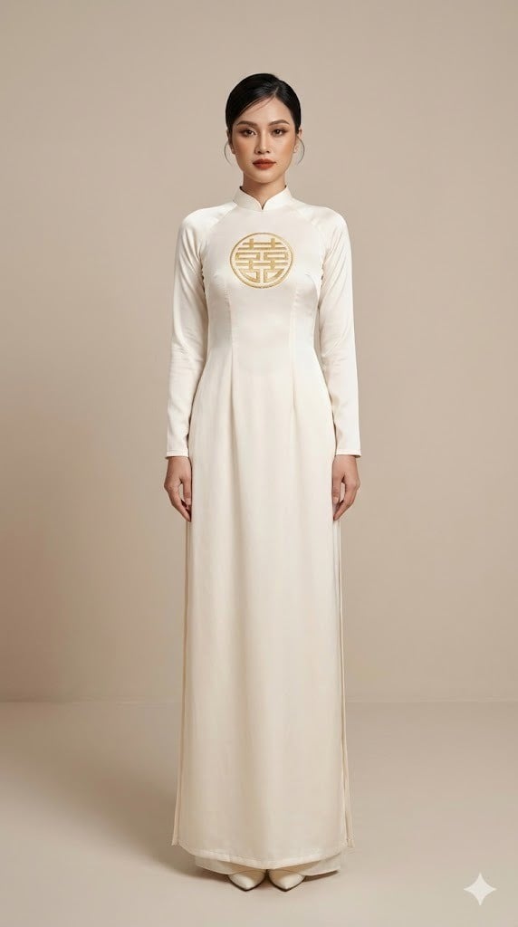 16. Họa tiết song hỷ lồng trong vòng tròn hạnh phúc