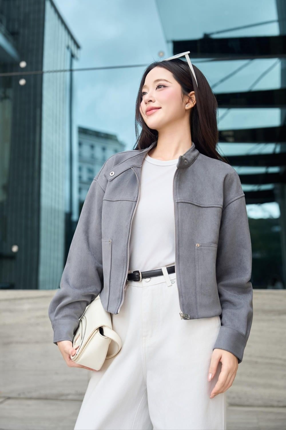 mẫu áo khoác không cổ hot 2026 tại Cardina