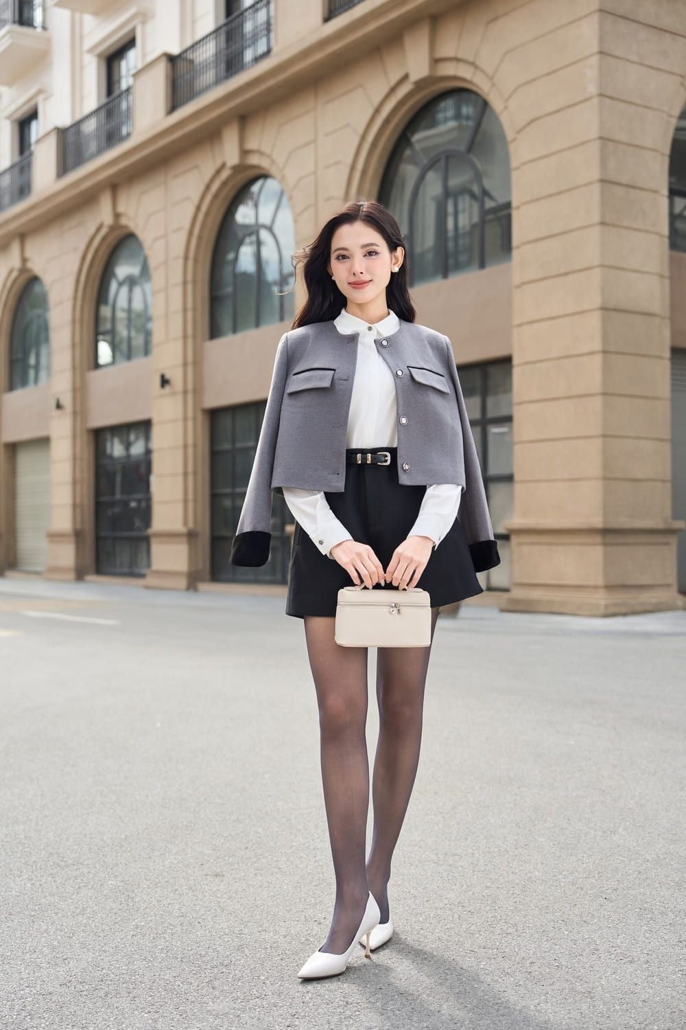 mẫu áo khoác không cổ hot 2026 tại Cardina