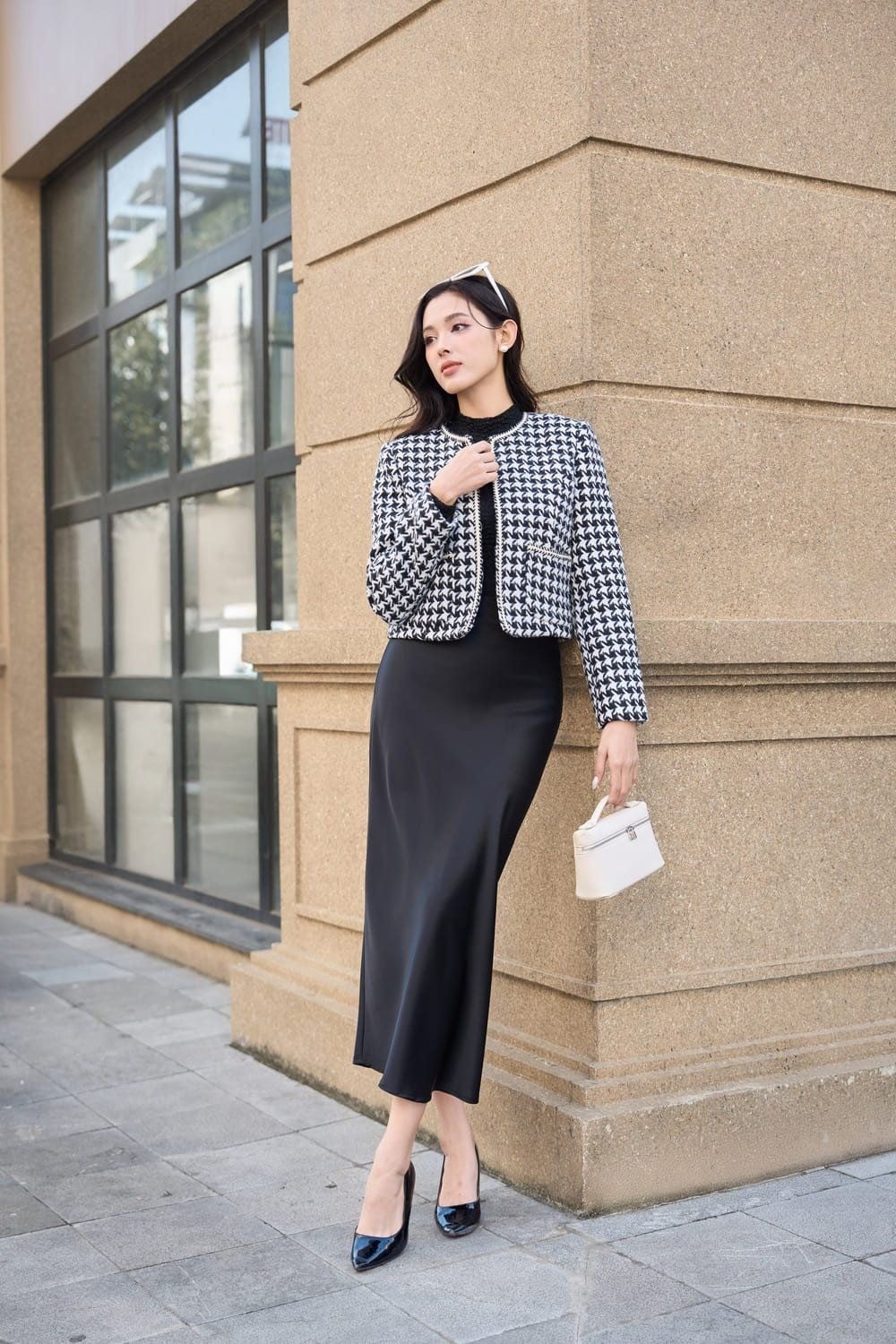 mẫu áo khoác không cổ hot 2026 tại Cardina