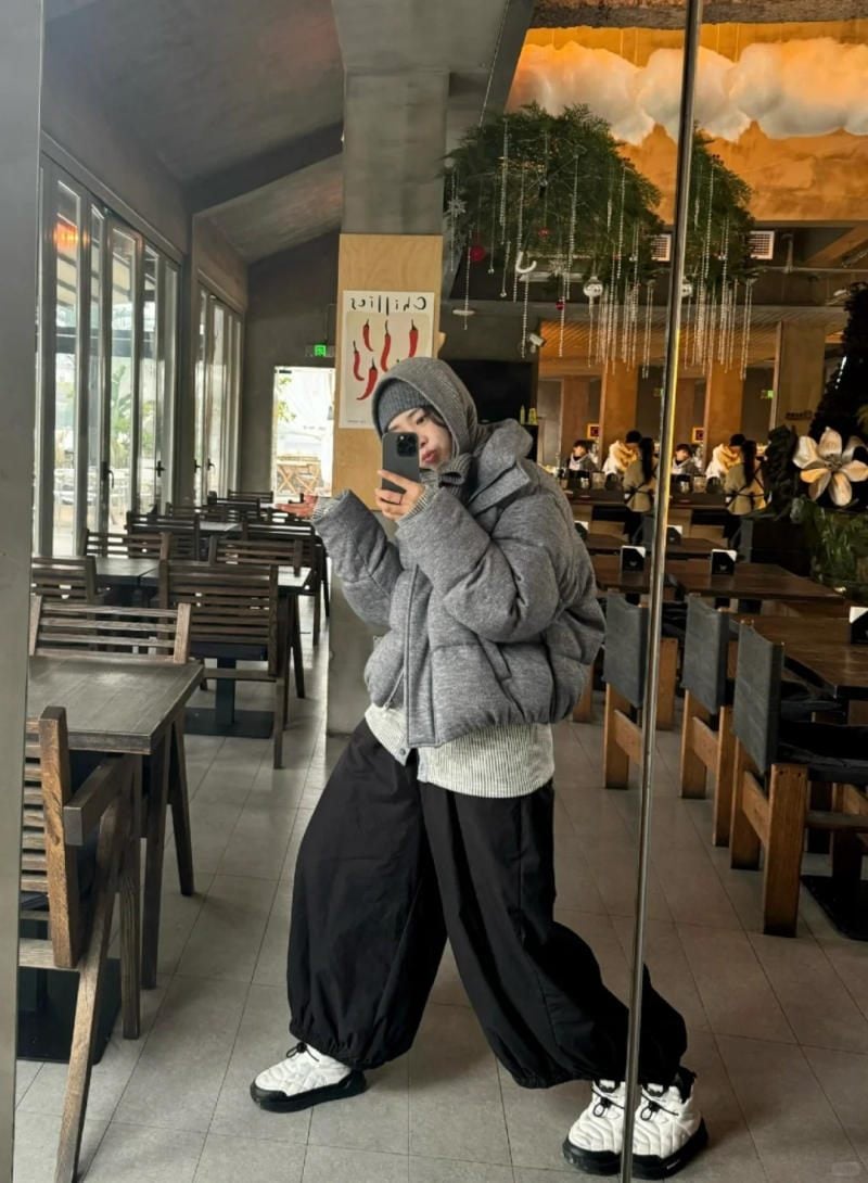 mẫu áo khoác phao nữ đại hàn