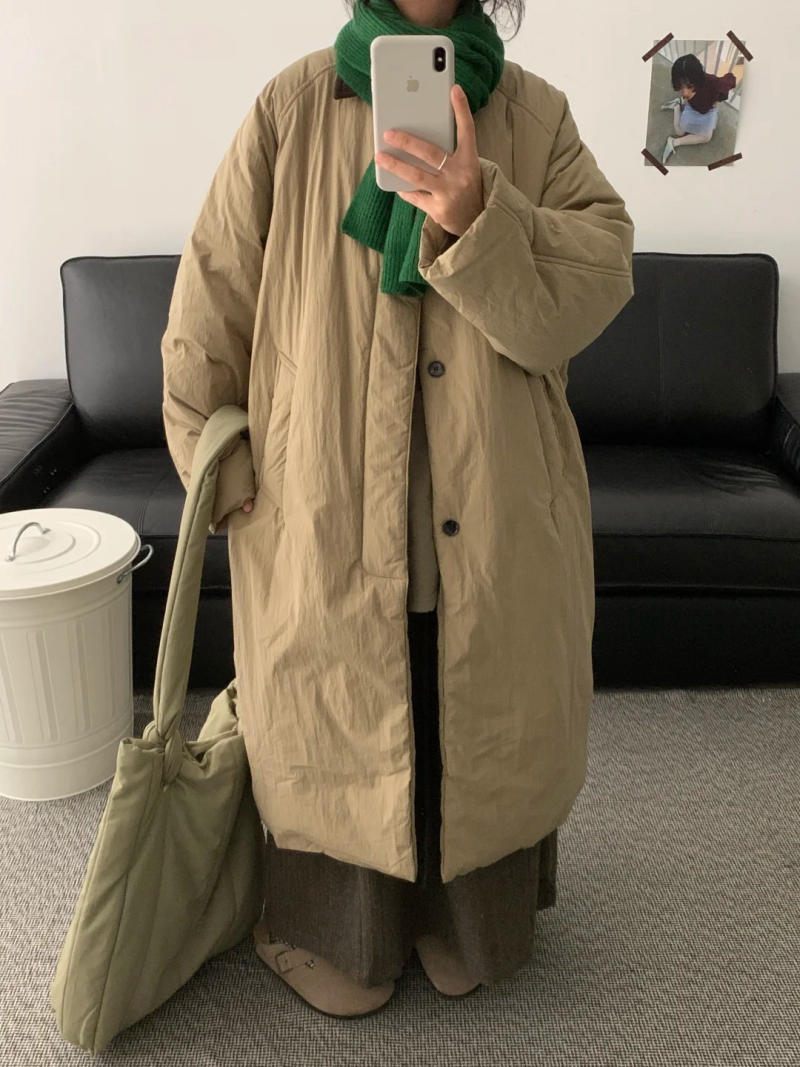 Áo phao dáng dài thanh lịch, sang trọng