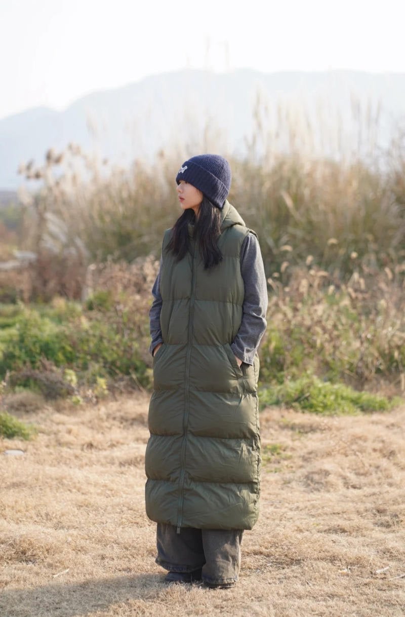 Áo phao dáng dài thanh lịch, sang trọng