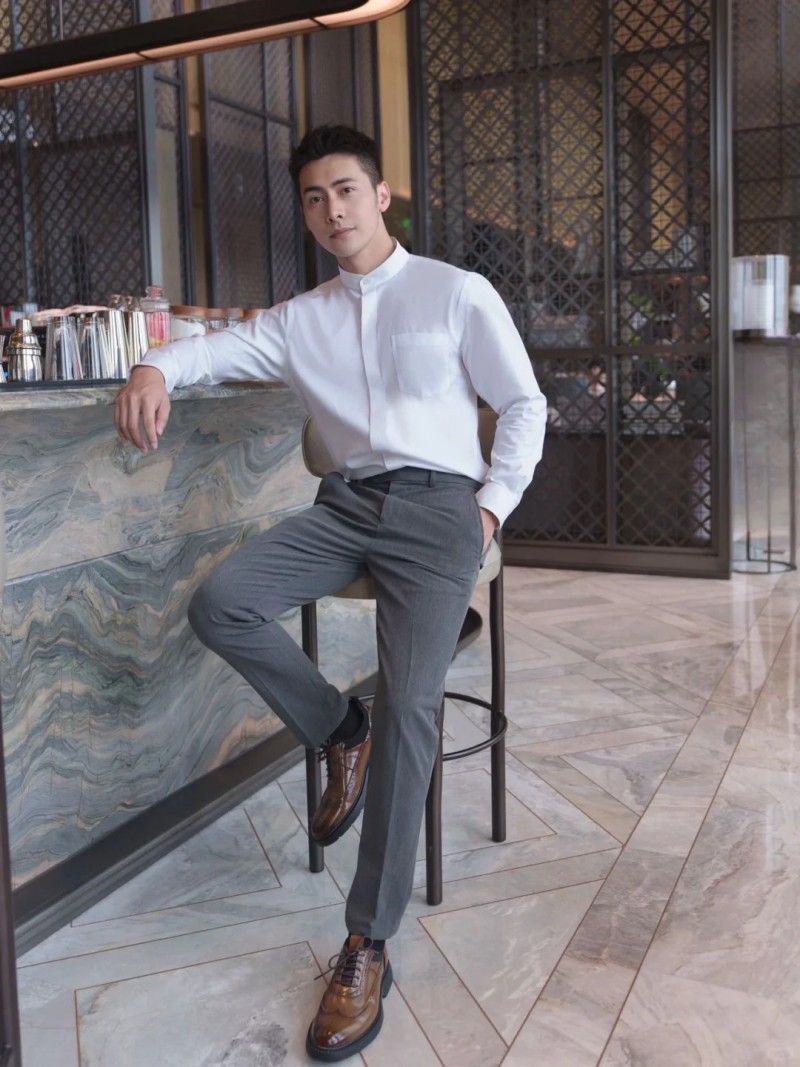 áo sơ mi cổ trụ