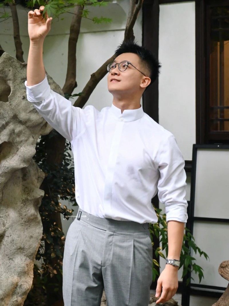 áo sơ mi cổ trụ