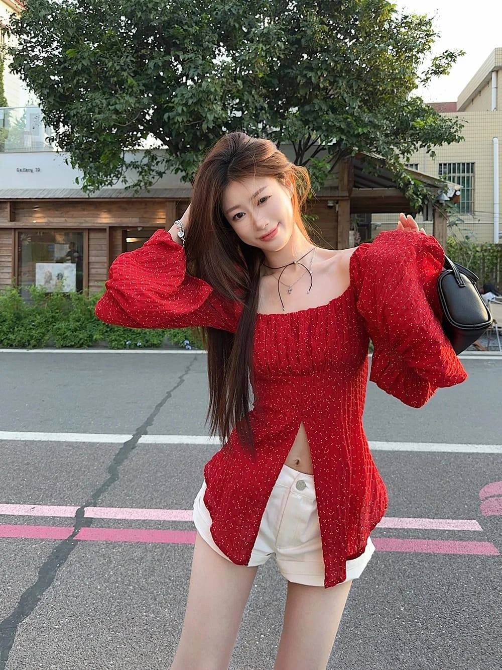 kiểu áo voan đẹp trẻ trung