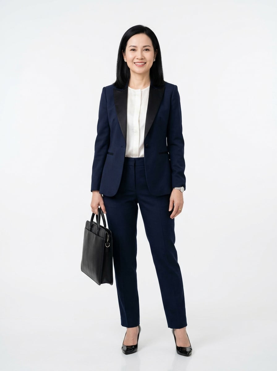 11. Vest màu xanh Navy chuyên nghiệp