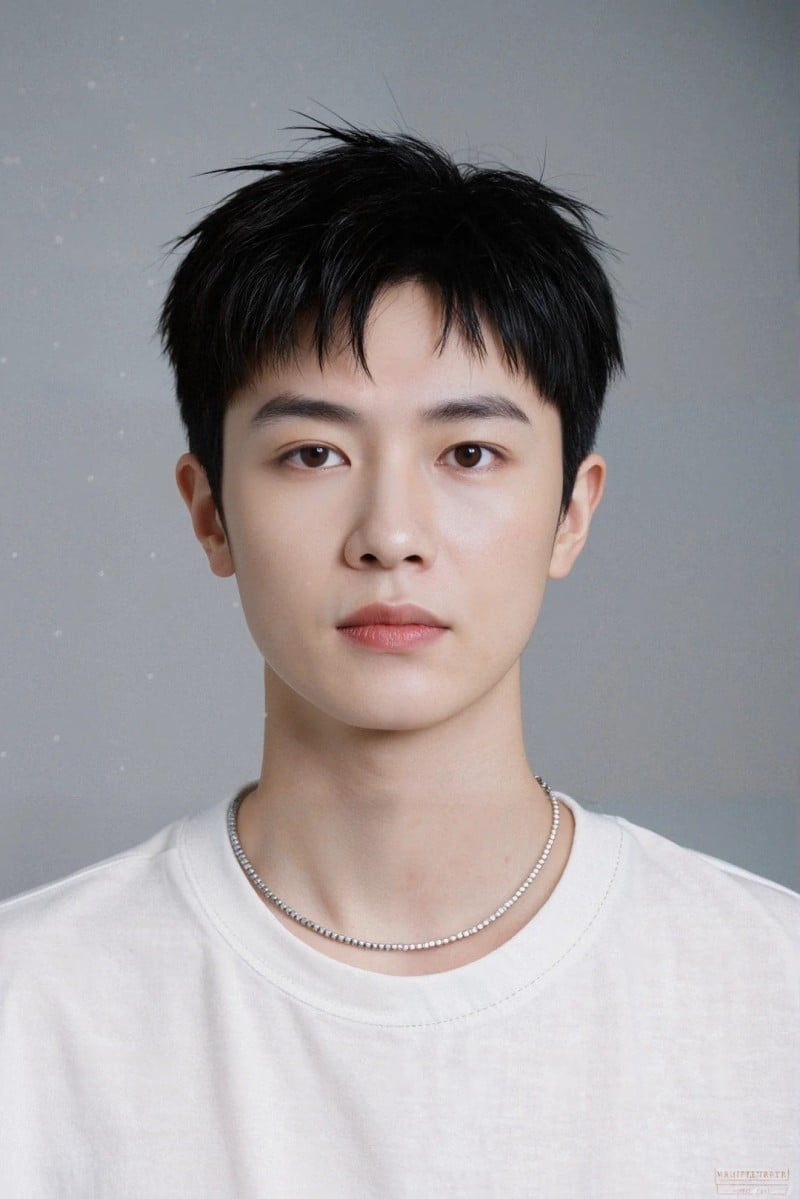 tóc ngắn cho trán cao nam