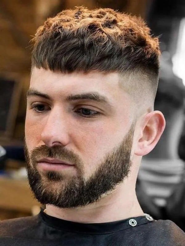 tóc ngắn cho trán cao nam