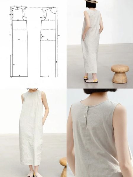 Cách cắt may đầm suông đơn giản tại nhà