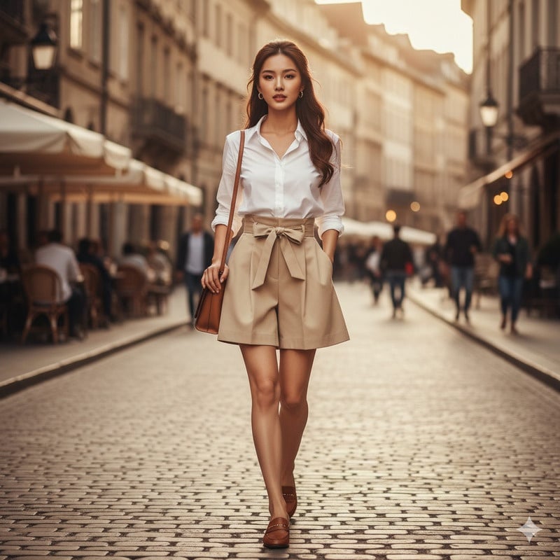 Váy quần chất liệu Kaki