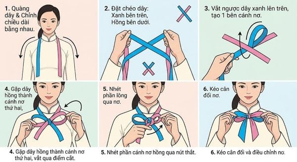 cách thắt nơ cổ áo