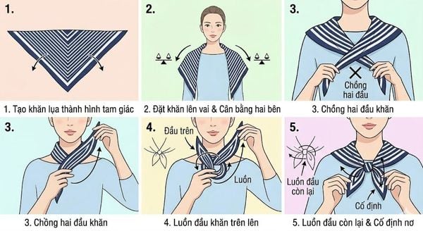 cách thắt nơ cổ áo