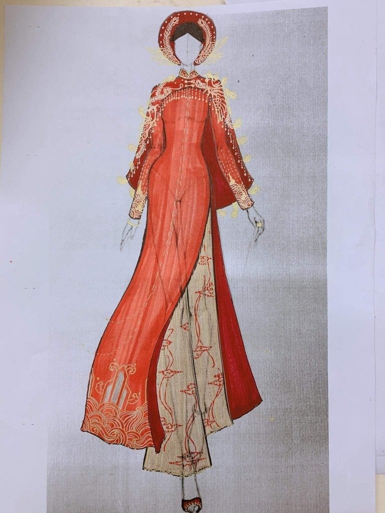 vẽ áo dài đơn giản mà đẹp