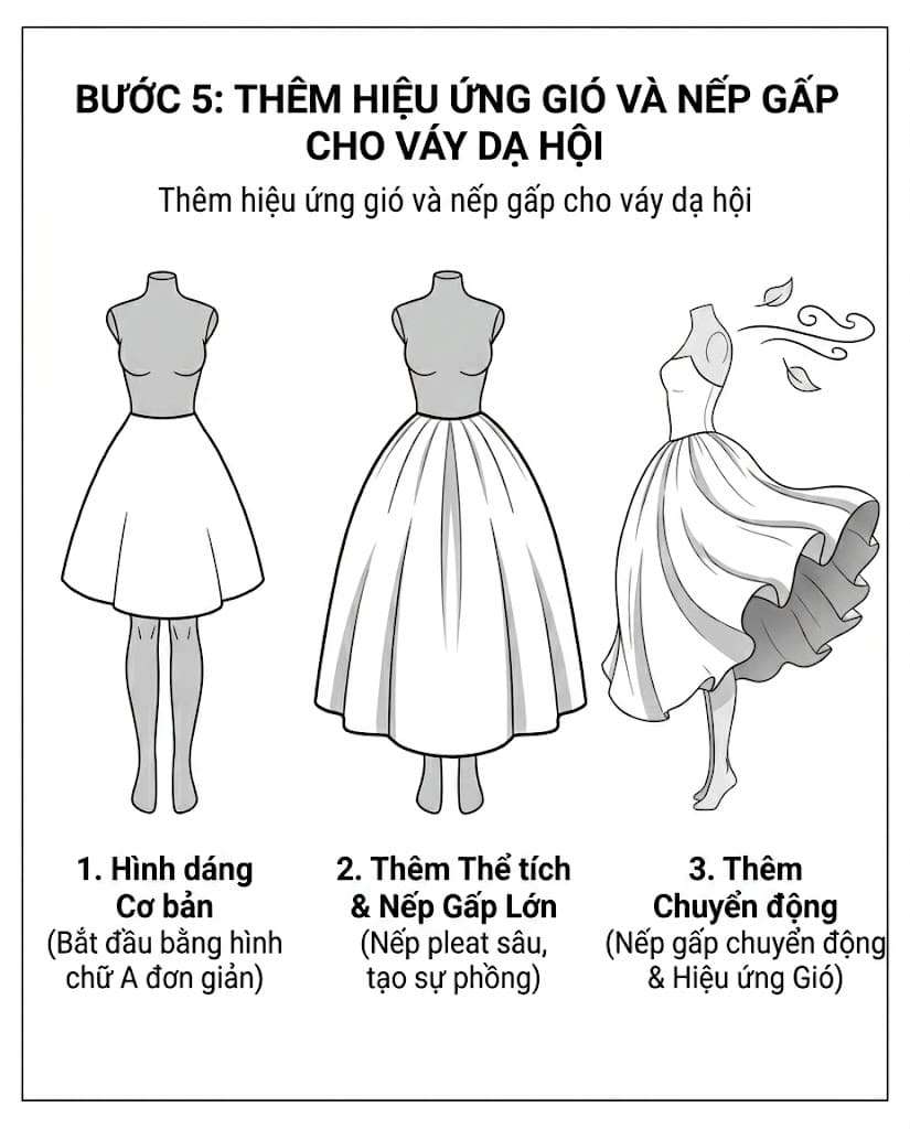 Hướng dẫn cách vẽ váy anime nữ cực đơn giản chỉ sau 10 phút