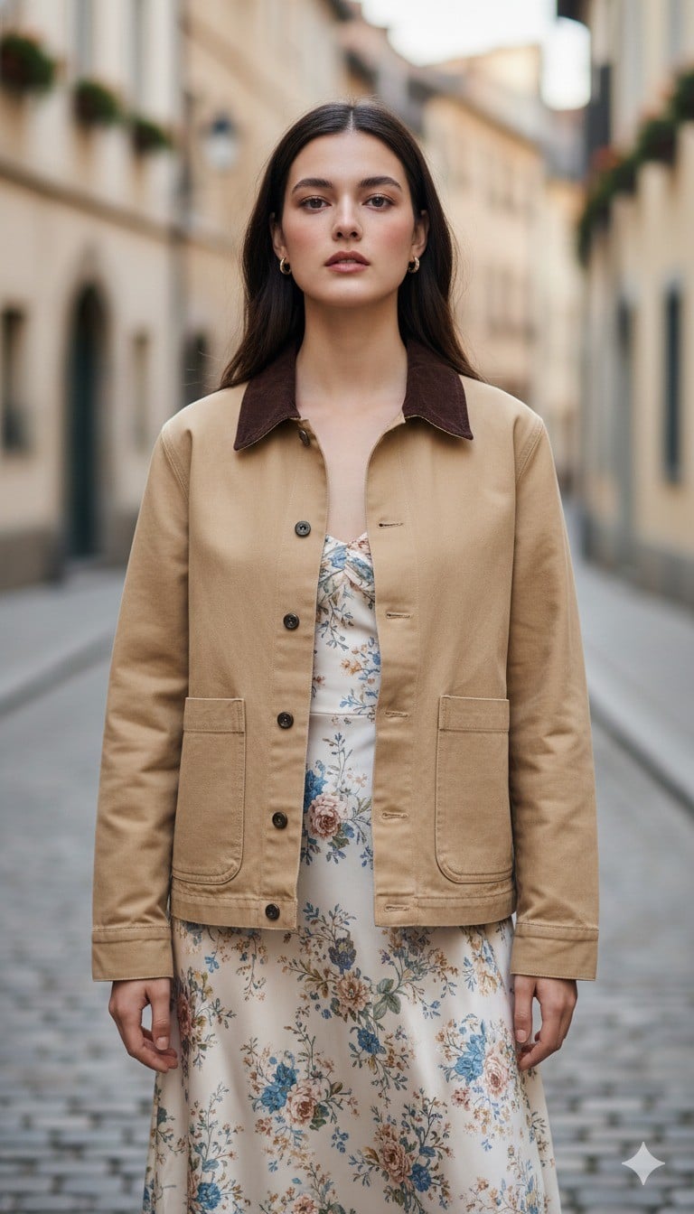 Barn Jacket khoác ngoài Váy đầm nữ tính