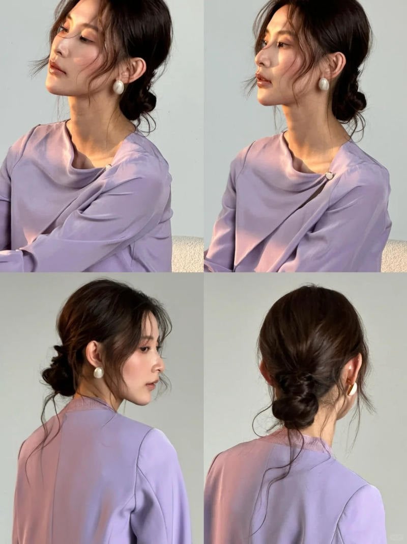 cách búi tóc không bị già