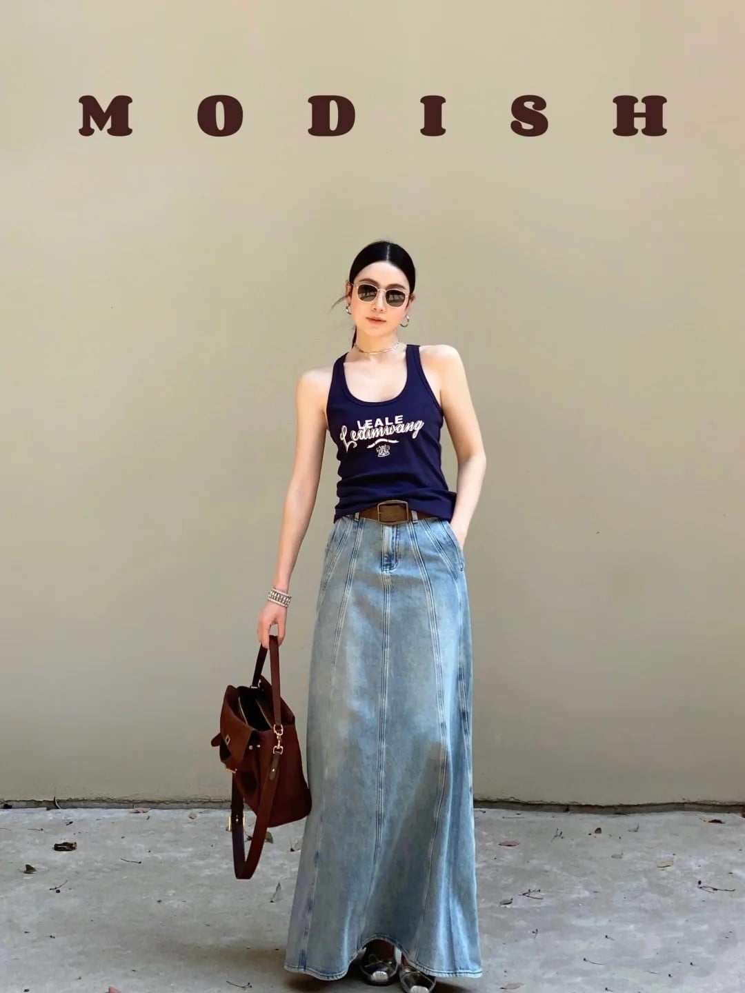 chân váy jean mix Áo Áo Tank top