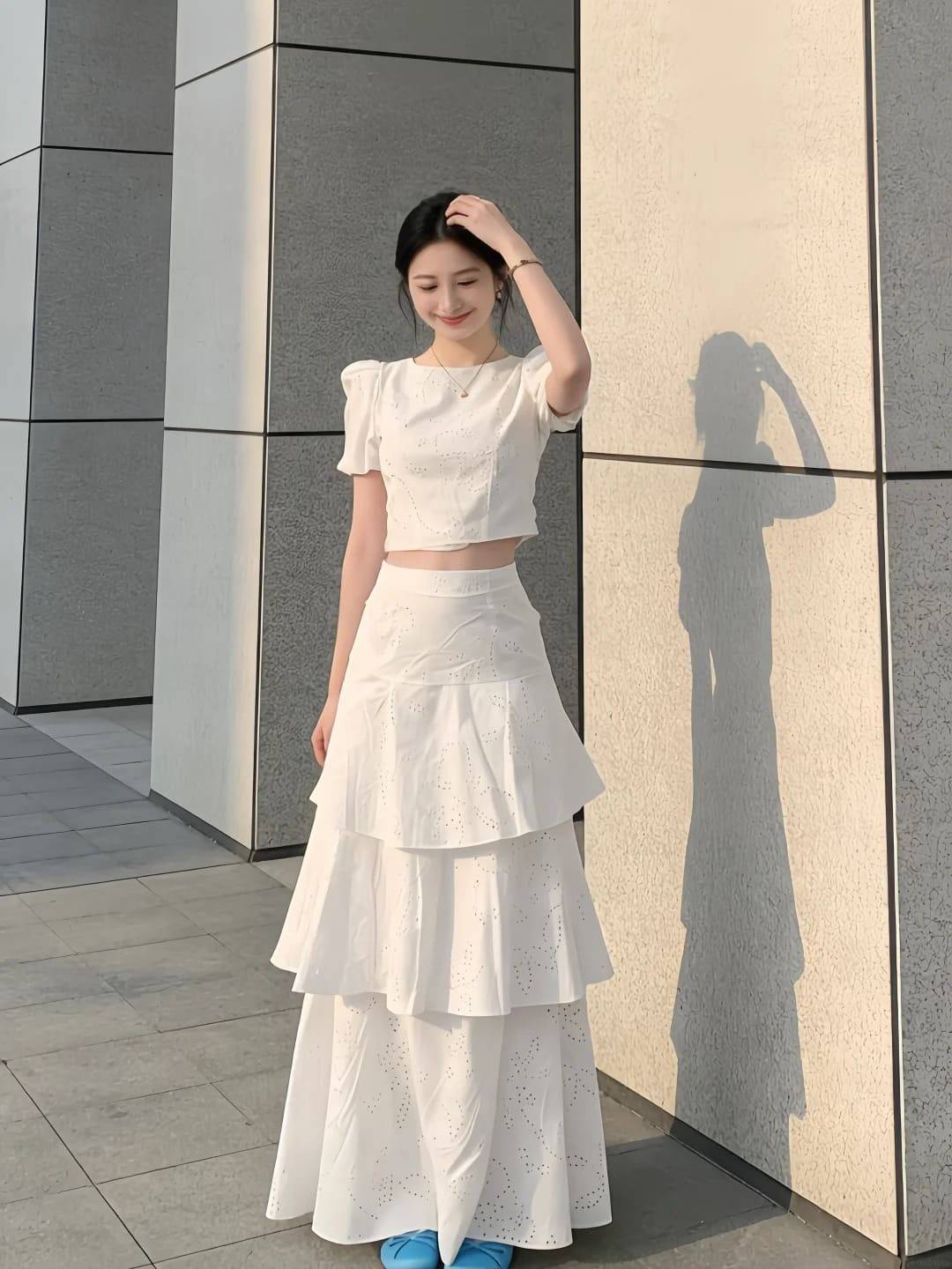 chân váy tầng