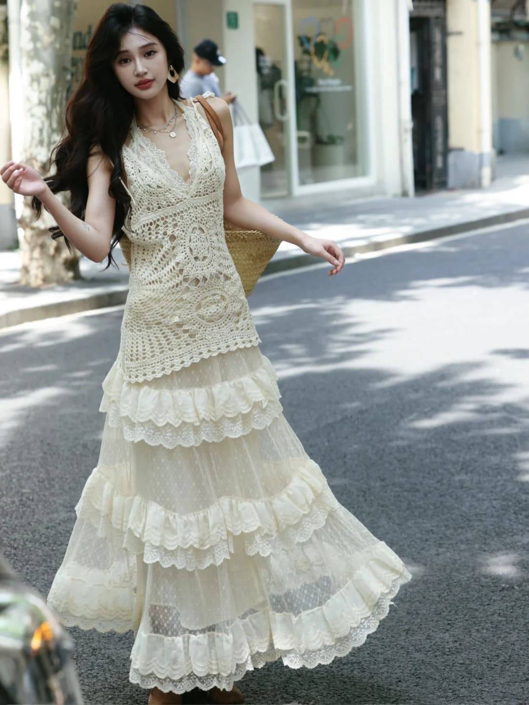 chân váy tầng