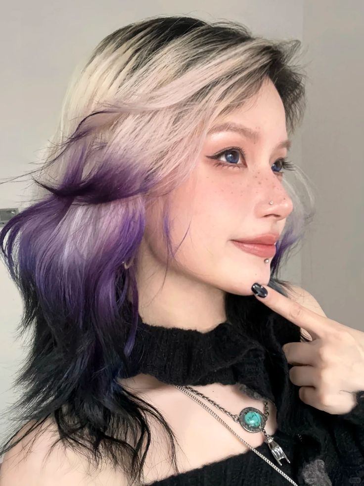 tóc màu tím khói