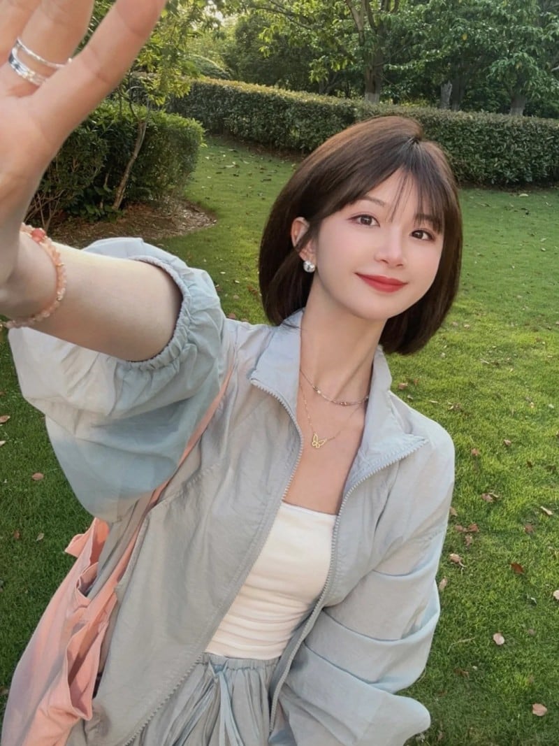 tóc mái cho mặt tròn trán thấp