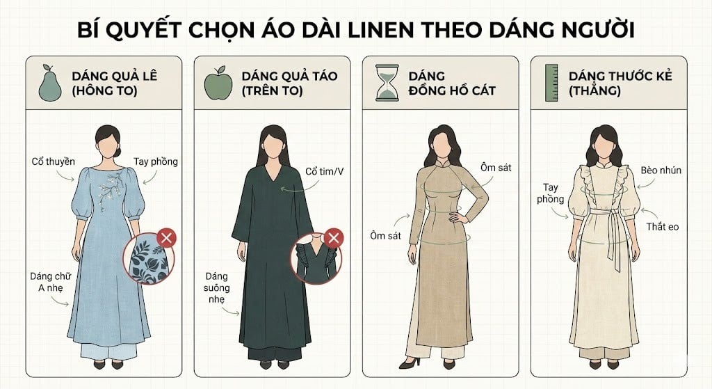 Bí Quyết Chọn Áo Dài Linen Hoàn Hảo Cho Mọi Vóc Dáng