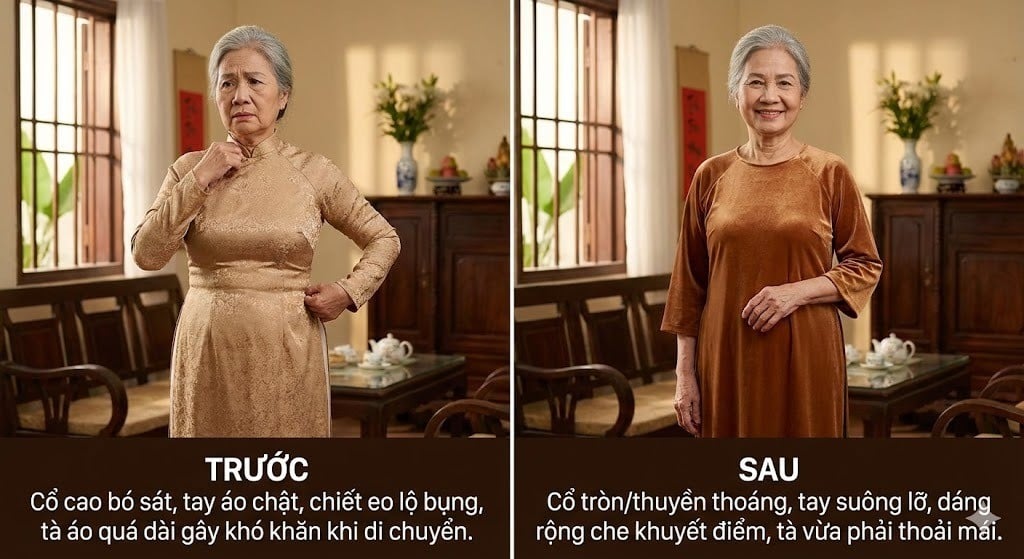 Kiểu dáng đơn giản, rộng rãi và che khuyết điểm