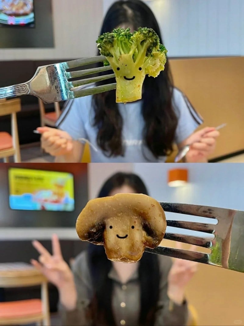 chụp ảnh che mặt