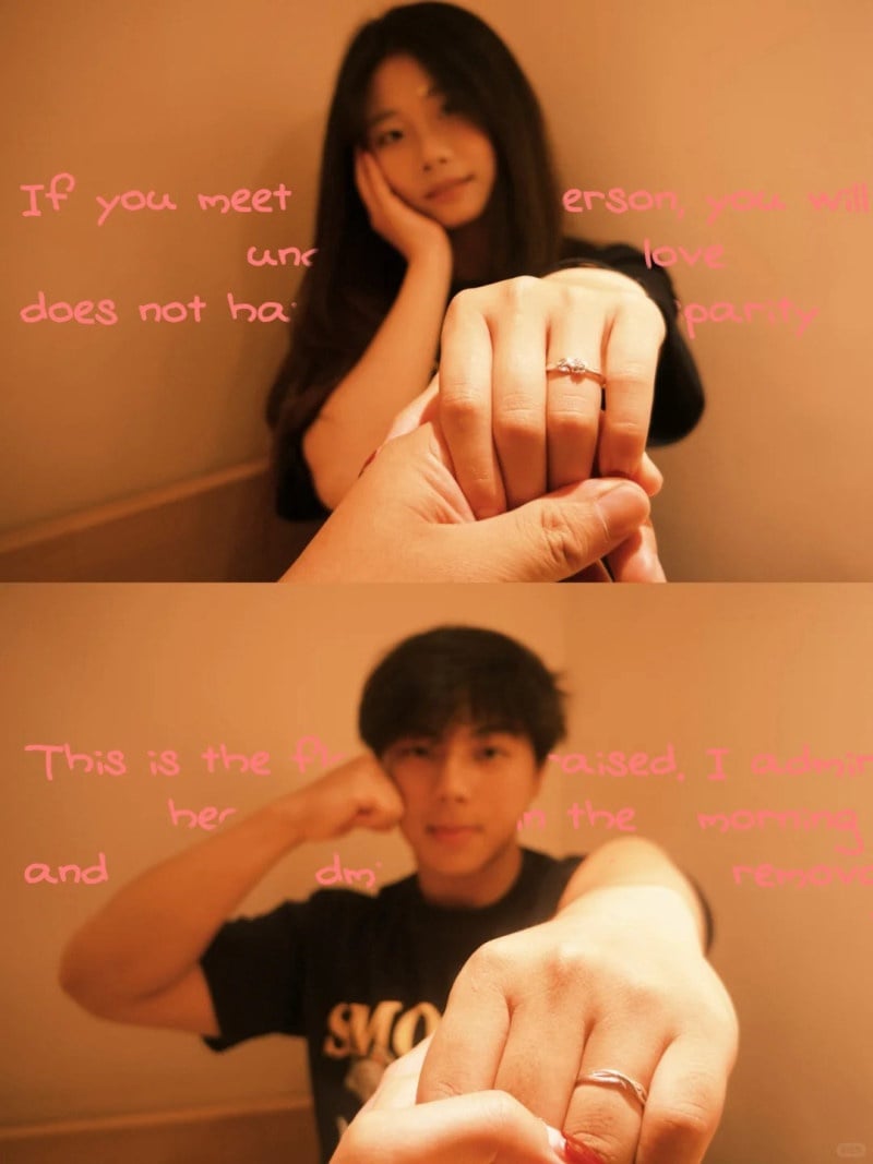 cách chụp ảnh khoe nhẫn đôi