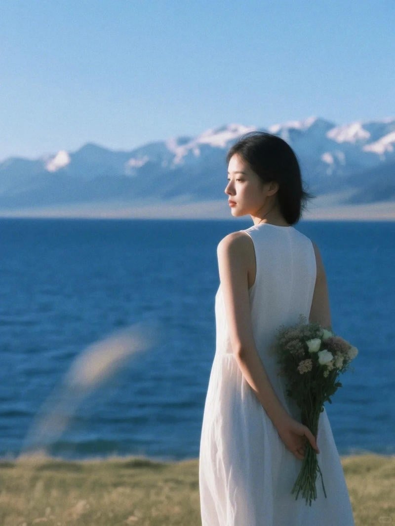 7. Dáng giấu hoa sau lưng e ấp