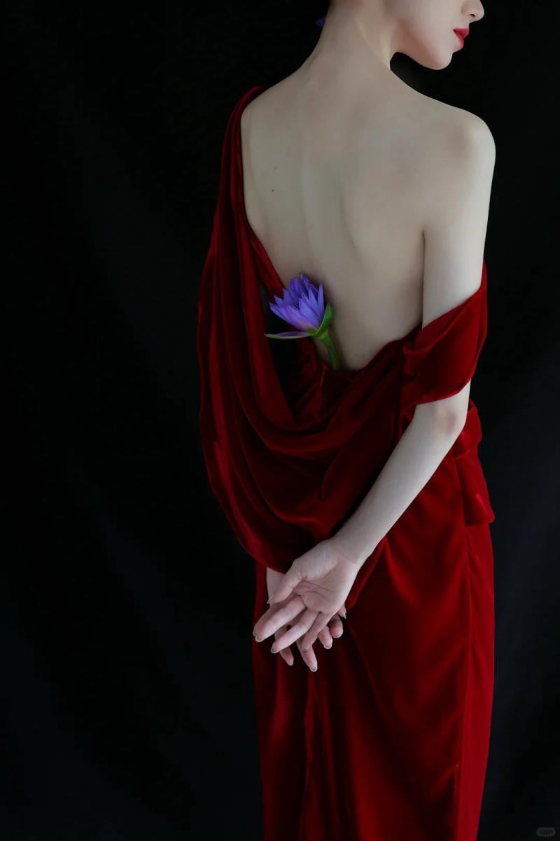 chụp ảnh với hoa súng