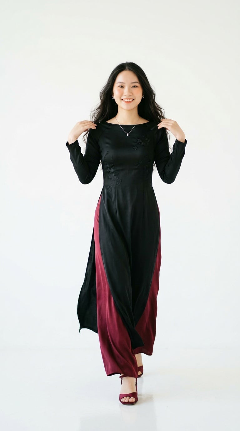 Quần lụa đỏ đô hoặc vàng đồng